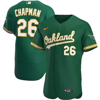 mens nike matt chapman kelly green oakland athletics al_002